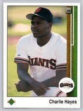 1989 UPPER DECK #707 CHARLIE HAYES SAN FRANCISCO GIANTS RC