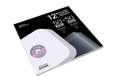 BIG FUDGE Vinyl Record Sleeves Bundle - 50 Outer and 50 Inner Crystal Clear ...