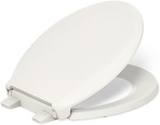 KOHLER 4639-RL-96 Cachet ReadyLatch Quiet-Close Round Toilet Seat, Soft Close