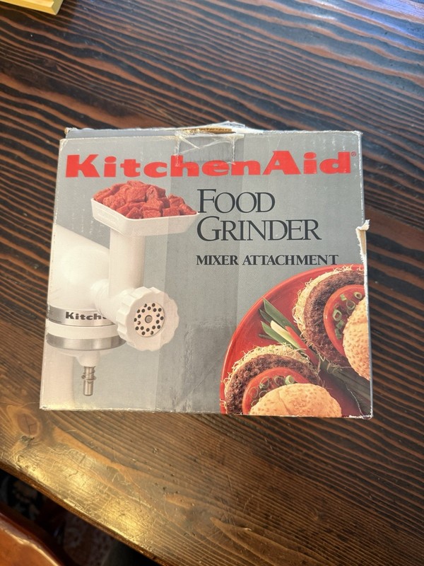 KitchenAid FGA Food Grinder Stand Mixer Attachment - White in Box  