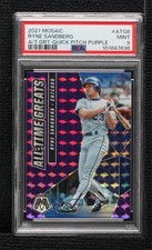 2021 Mosaic All-Time Greats Purple Prizm 18/49 Ryne Sandberg PSA 9 MINT HOF 0e2x
