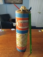 Vintage Original Tinker Toy Playset Incomplete No Lid