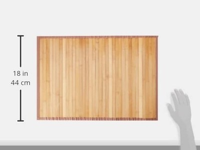  Formbu Bamboo Floor Mat Non-Skid, Water-Resistant Runner 17'' x 24'' Set of 1