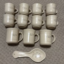 Pfaltzgraff Remembrance Set Of 12, 8 Small Mugs, 3 Large Mugs, 1 ?Spoon?