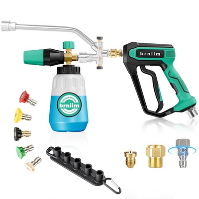 #ad Pressure Washer Foam Cannon Kit Dual Channel Car Wash Gun 5 Nozzle Accessory $139.99