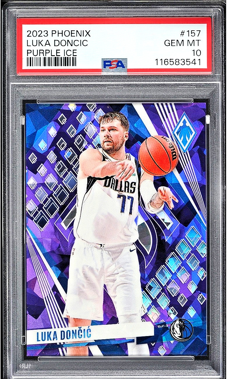 2023 Panini Phoenix Purple Ice Luka Doncic /25 #157 PSA 10 GEM MINT