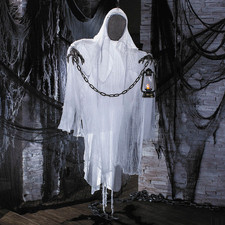 5 Ft. Hanging Faceless Ghost with Lantern Chain Halloween Decoration - ATC