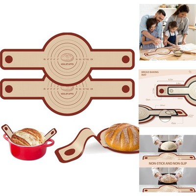 2-Pack Silicone Sourdough Bread Sling for Dutch Oven Reusable Non-Stick Red Mat
