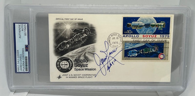 James Lovell Signed 1975 Apollo First Day Cover PSA Authenticated Auto Slabbed