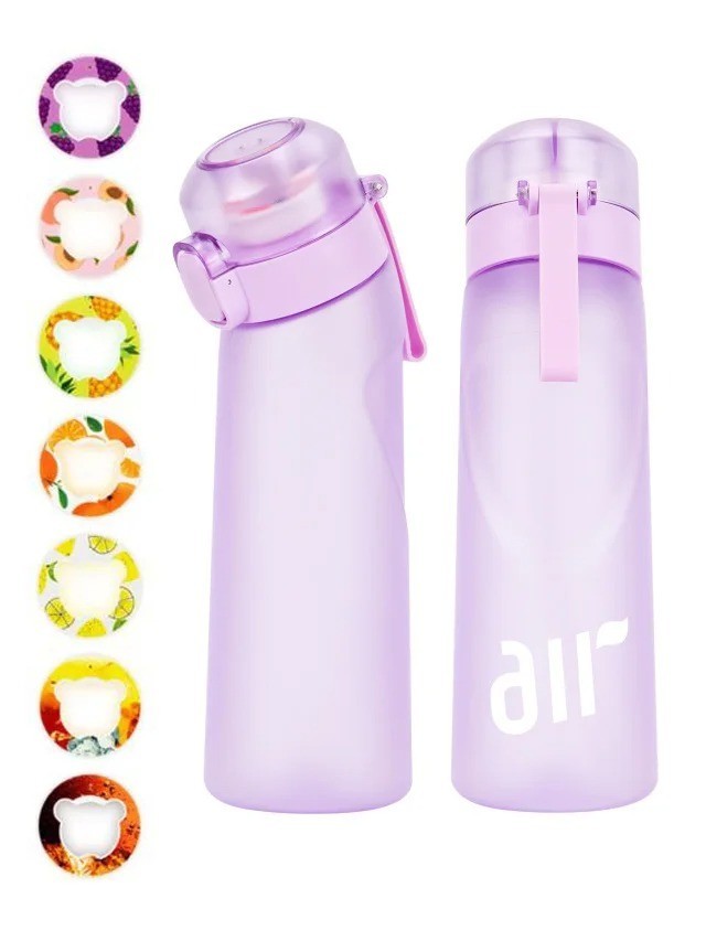 800ml Scented Air Water Bottle with Flavor Pod Straw | Leakproof Sports Bottle