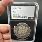 1878-CC $1 Morgan Silver Dollar Carson City Business Strike NGC AG 3