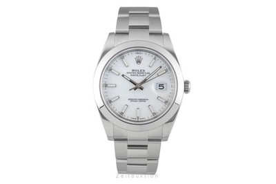 Rolex Datejust 41 White Dial Edelstahl Automatik Herrenuhr Ref. 126300 B&P 2022