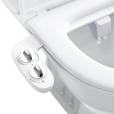 Bidet Attachment for Toilet, Non-Electric Self-Cleaning Dual Nozzle bidet