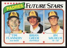 Tim Flannery Signed 1980 Topps Rookie Card #685 San Diego Padres. rookie card picture