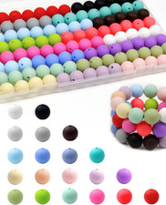 120PCS Silicone Beads, 20 Colors 15Mm Silicone Beads for Keychain Making, Rubbe