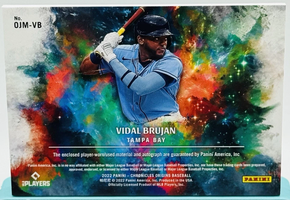2022 Panini Origins Rookie Jumbo Material Autographs Vidal Brujan #OJM-VB /49 RC - Image 3 of 3