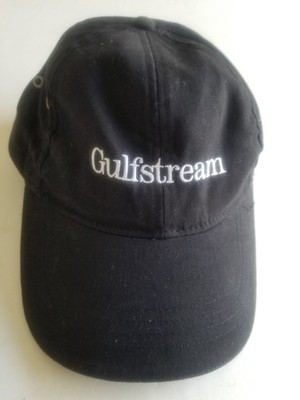 Gulfstream Aerospace Aviation Adjustable Black Baseball Hat Cap