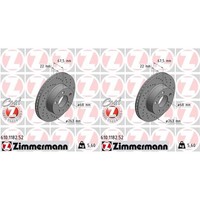 2X Zimmermann Sport Z Bremsscheiben 263Mm Gelocht InnenbelÜFtet Vorne Passend Fü
