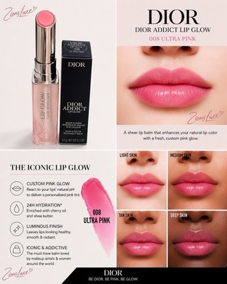 Dior Addict Lip Glow 008 Ultra Pink Color Reviver Balm