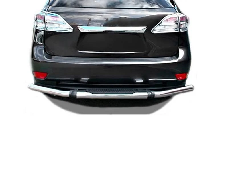 Черная защита заднего бампера лошади одна трубка с подушечкой SS подходит для Lexus RX400h 2006-2008 годов выпуска - Изображение 4 из 4