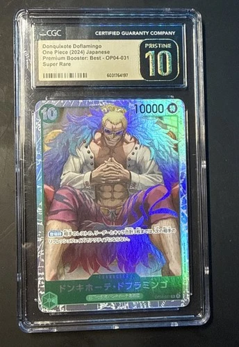Donquixote Doflamingo Kingdoms OP04-031 cgc pristineGraded 10Japanese One Piece