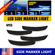 For 2015-2023 Dodge Charger 4pcs Front Rear Bumper Led Side Marker Lights Lamps