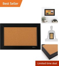 Cork Bulletin Board, Framed Corkboard, 11  x 17  , Black Frame, Message Board ...