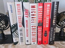 Lot 7 Michael Crichton Jurassic Park 1990 Lost World Prey HCDJ First Editions
