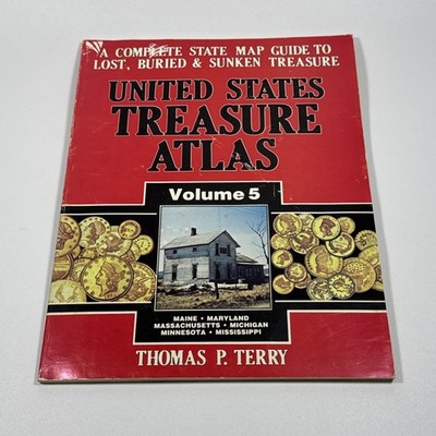US Treasure Atlas Vol 5 ME, MD, MA, MI, MN, MS by Thomas Terry VGUC