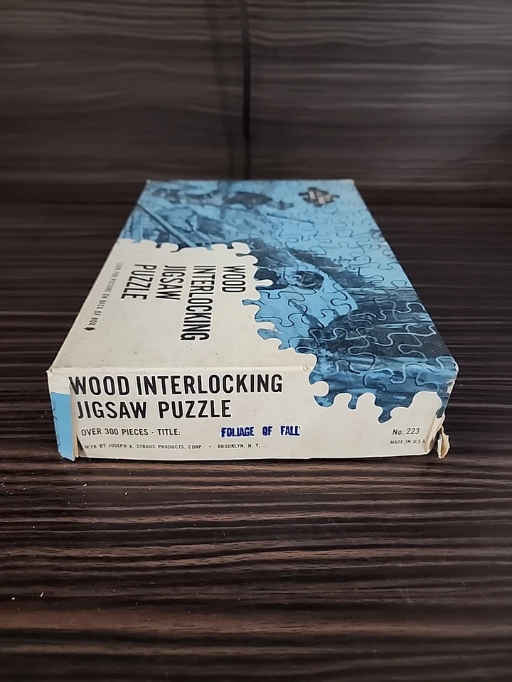 Vintage Joseph K. Straus “Foliage of Fall” WOOD JIGSAW PUZZLE 300+ pc RARE  - Image 4 of 4