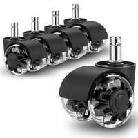 BüRostuhl Rollen 5Er Set 11X22Mm Ersatzrollen FüR HartböDen Parkett Teppich