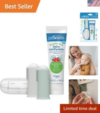 Dr. Brown'S 100 Silicone Baby Finger Toothbrush and Toothpaste Set, 2-Pack Toot