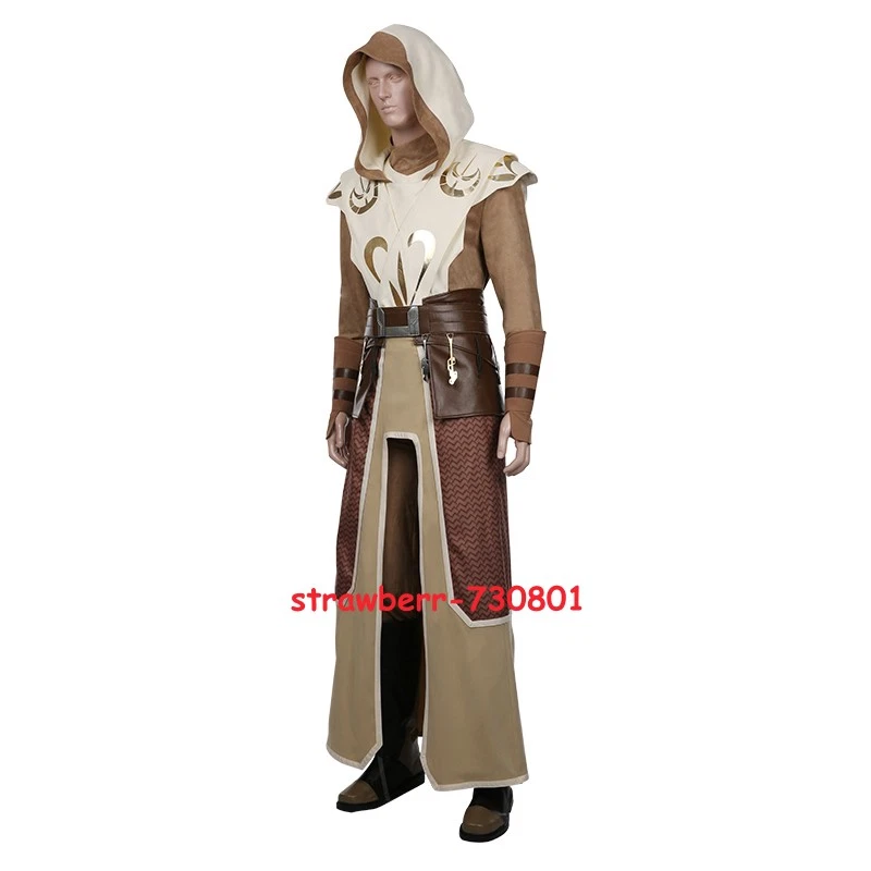 Movie Jedi Temple Guard Cosplay Costume Halloween Men Uniform Full Set Outfit  - Image 4 of 4