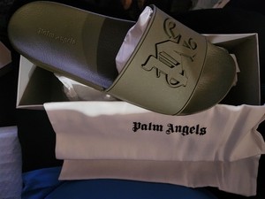 Palm angels beige white slides size 12 or Europe 45 New with box never used Palm Angels | Shoes | Palm Angels Beige White Slides Size 2  main image 3