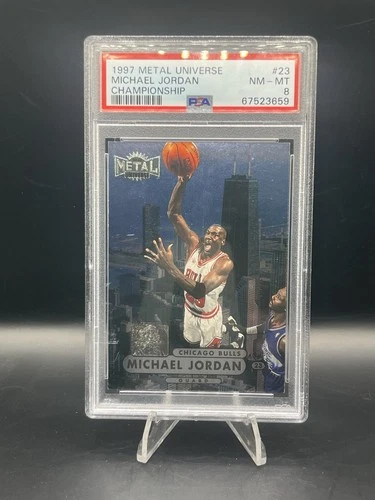 1997 FLEER METAL UNIVERSE CHAMPIONSHIP #23 MICHAEL JORDAN PSA 8