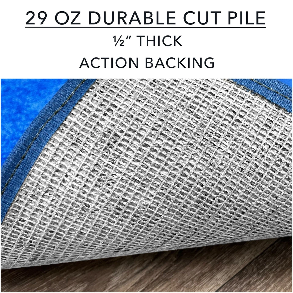 Alfombra Koeckritz clásica moderna azul | Tamaños y formas personalizados para cualquier habitación Foto 3 de 4