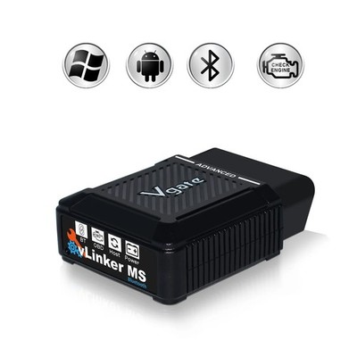 Vgate vLinker MS Bluetooth Upgraded Car OBD2 Scanner Work in 12V or 24V Suppor T