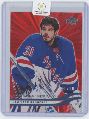 2025-26 Upper Deck Outburst Red /25 Igor Shesterkin 20/25 #365 New York Rangers