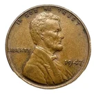 1947 P Lincoln Wheat Cent (G-F) Good to Fine Circulated 1c Copper Coin
