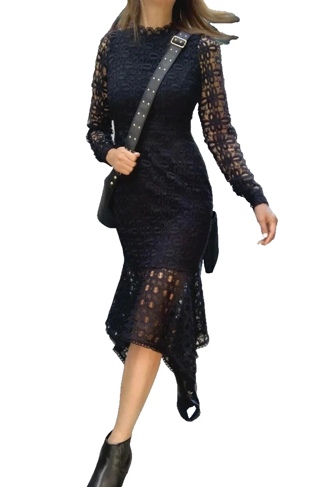 lace trim sequin mini dress Colette Open-Back Sequin Lace Mini Dress main image 1