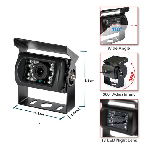 4Pin 15M Caravan RVs Bus Truck Rear View Reversing Heavy Duty Camera +7" Monitor - Picture 20 of 24
