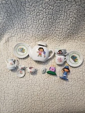 Miniature Tea Set Lot Two Sets Not Complete Dora the Explorer Teapot