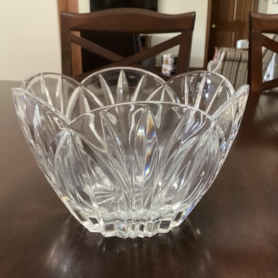 Block Lead Crystal Wyndham Scalloped Tulip Shape 9  Bowl Discontinued Poland