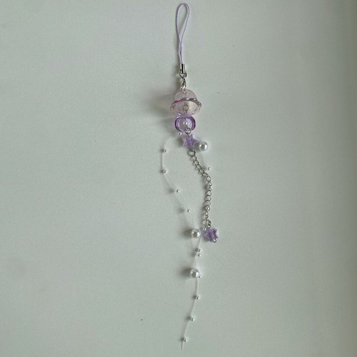 Crystal Star Pearl Jellyfish Phone Keychain Phone Accessories - Photo 9 sur 17