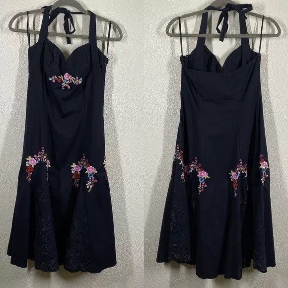 Betsey johnson top embroidered dress