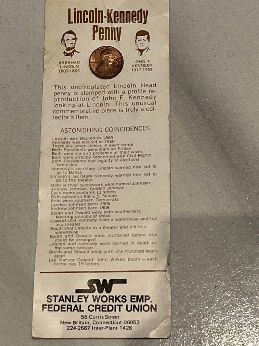 1976 D LINCOLN & KENNEDY PENNY WITH UNUSUAL ASTONISHING