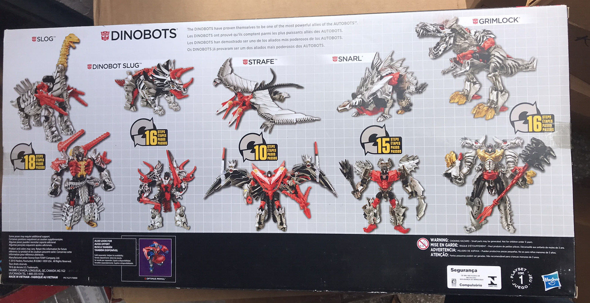 Transformers Age Extinction Platinum Dinobots G1 Color Gift Set