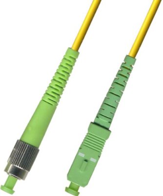 6M (19.68ft) OS2 FC/APC to SC/APC Fiber Optic Cable Simplex Singlemode 9/125