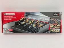 Weber Tiered Grill System 7615 Stainless Steel Rack and Skewer Set Barbecue