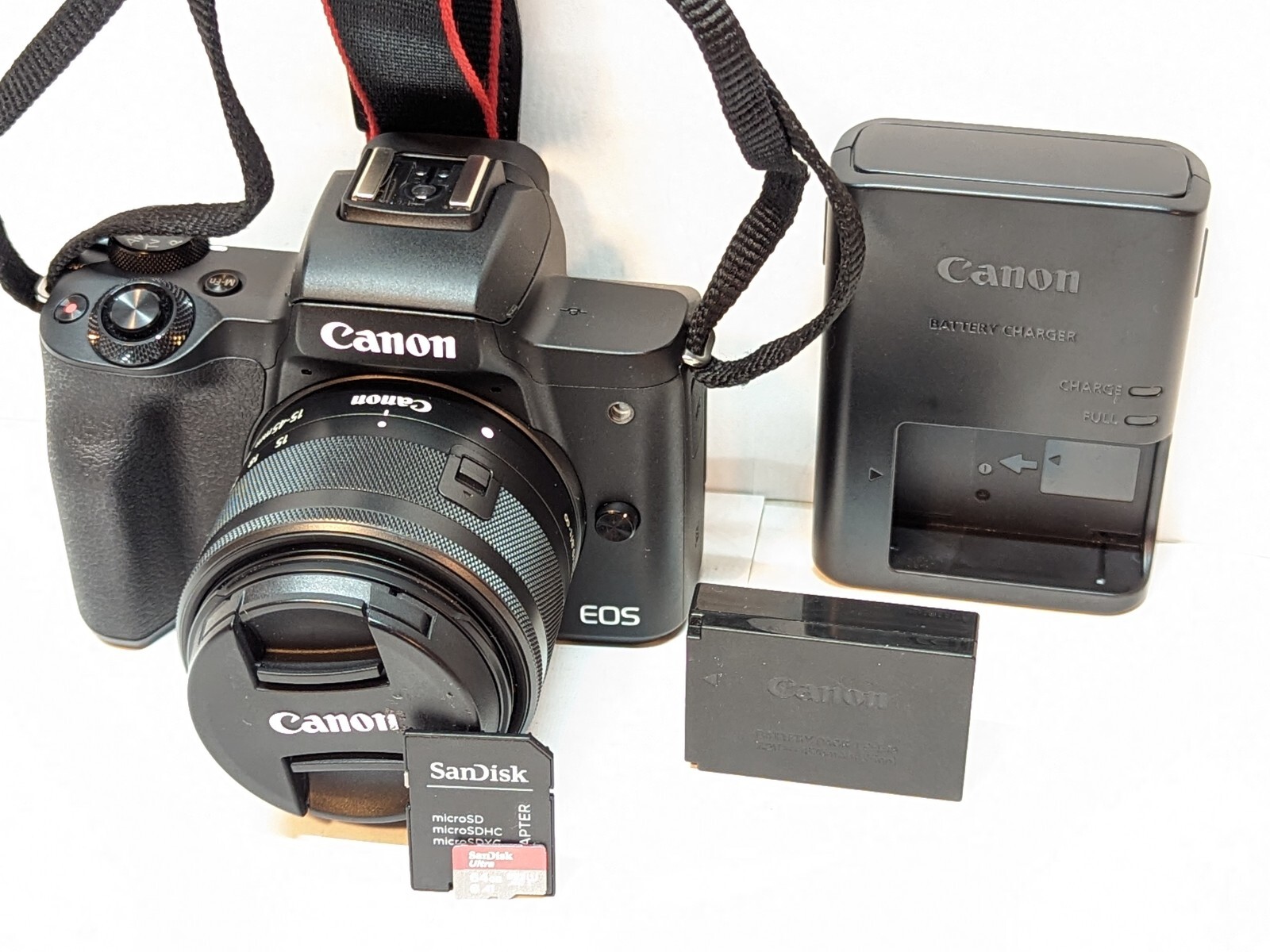 Canon EOS M50 Camera + EFM 1545mm IS STM Lens Kit + 64 GB Memory Card